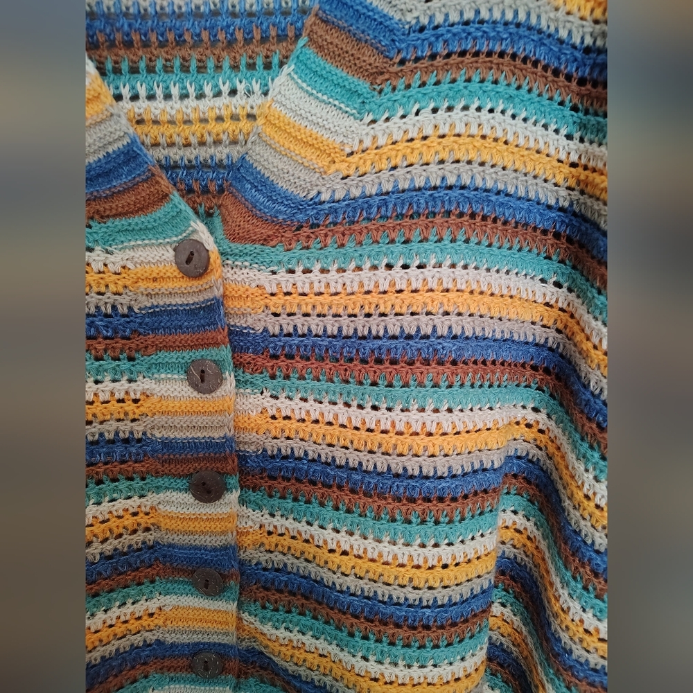 Mello Vibrant Striped Cardigan View 4
